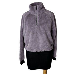 Calvin Klein Performance Purple 1/4 Zip Fleece Pullover Sweatshirt Women’s S Sof